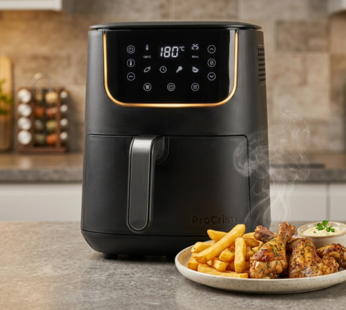 ProCrisp Compact Digital Air Fryer – 4L with 6 Presets